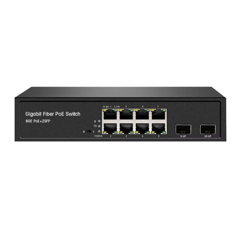 Managed Gigabit Poe Switch 8 Port 802.3At - OEM/ODM対応、8ポート、ギガビット対応、802.3at規格、48V標準PoE、Web管理機能、QoS、VLAN、120W、IPカメラ用PoE+イーサネットスイッチ