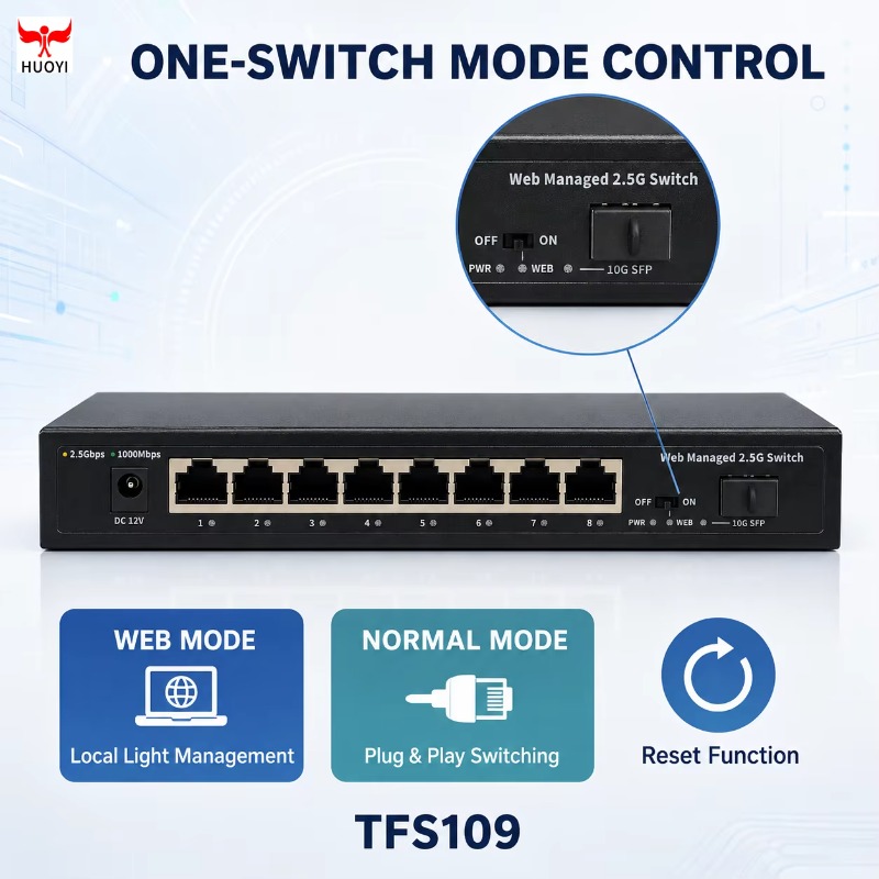 8ポート、2.5Gbの管理型スイッチ。1つの10G SFPア - Sfp+ 10G Managed Switch 8 Port のレビューと価格